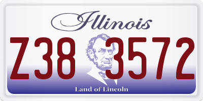 IL license plate Z383572