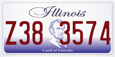 IL license plate Z383574