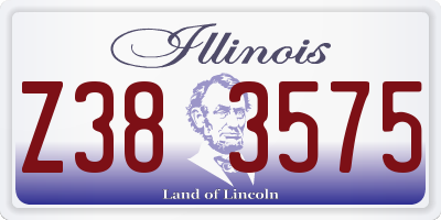 IL license plate Z383575