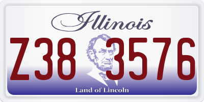 IL license plate Z383576