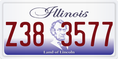 IL license plate Z383577