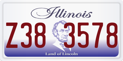 IL license plate Z383578