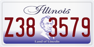 IL license plate Z383579