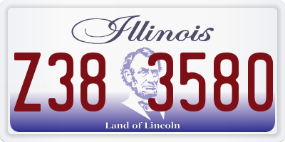 IL license plate Z383580