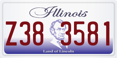 IL license plate Z383581