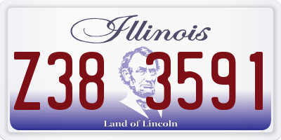 IL license plate Z383591