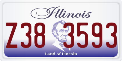 IL license plate Z383593