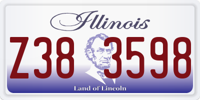 IL license plate Z383598