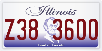 IL license plate Z383600
