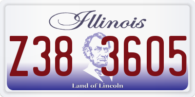 IL license plate Z383605