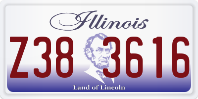 IL license plate Z383616