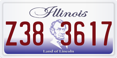 IL license plate Z383617