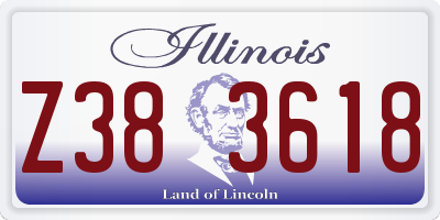 IL license plate Z383618