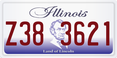 IL license plate Z383621
