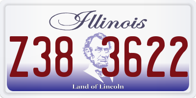 IL license plate Z383622
