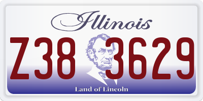 IL license plate Z383629
