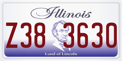 IL license plate Z383630