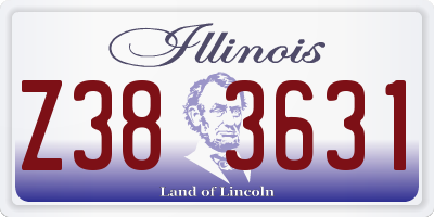 IL license plate Z383631
