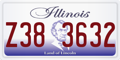 IL license plate Z383632