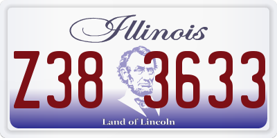 IL license plate Z383633