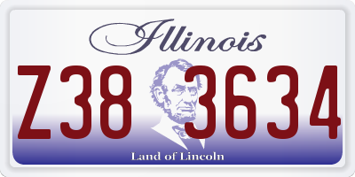 IL license plate Z383634