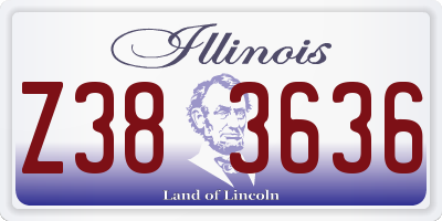 IL license plate Z383636