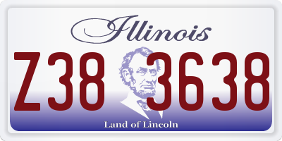 IL license plate Z383638