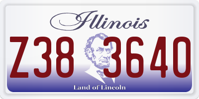IL license plate Z383640
