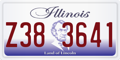 IL license plate Z383641