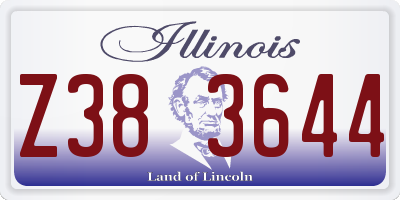 IL license plate Z383644