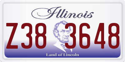 IL license plate Z383648