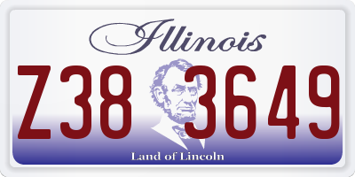IL license plate Z383649
