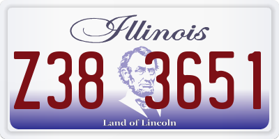 IL license plate Z383651