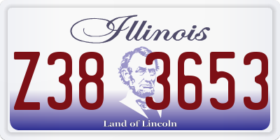 IL license plate Z383653