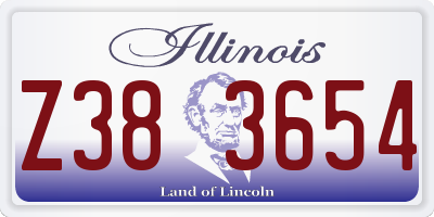 IL license plate Z383654