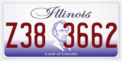 IL license plate Z383662