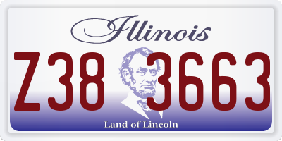 IL license plate Z383663