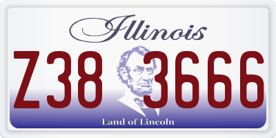 IL license plate Z383666