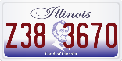 IL license plate Z383670