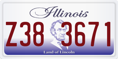 IL license plate Z383671