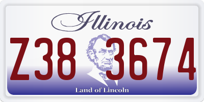 IL license plate Z383674