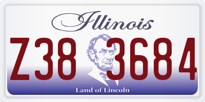IL license plate Z383684