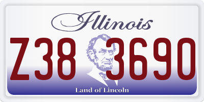 IL license plate Z383690