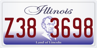 IL license plate Z383698