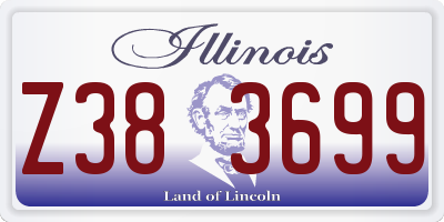 IL license plate Z383699