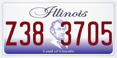 IL license plate Z383705
