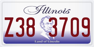 IL license plate Z383709