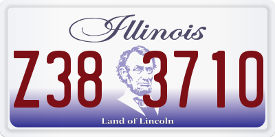IL license plate Z383710