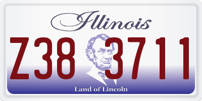 IL license plate Z383711