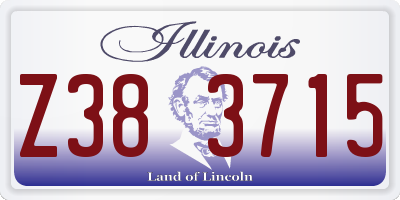 IL license plate Z383715